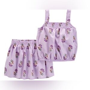 Carter’s 4T purple floral tank top and skort set. Worn once/excellent conditon!